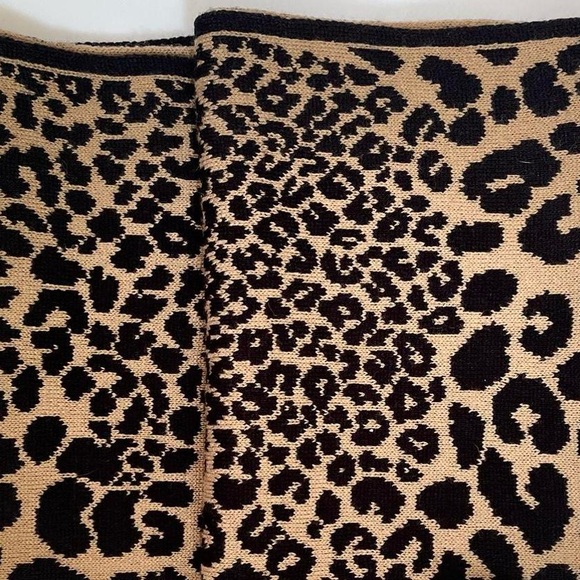 Michael Kors Infinity Scarf Leopard Reversible Winter Warm Fashion Animal Print - Picture 4 of 12